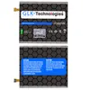 Two views of a black lithium-ion battery with a honeycomb pattern. Produktbild-Vorschau