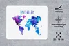 MuchoWow® Mauspad Mousepad Karte - Aquarellfarbe - Text Produktbild-Vorschau 2