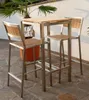 ALEOS. Bar Set - EDELSTAHL TEAK Bartisch Bistrotisch Produktbild-Vorschau 6