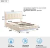 Diagram showing the dimensions and features of a bed frame. Anteprima dell’immagine prodotto