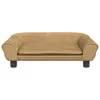 vidaXL Hundebett Braun 70x48x22 cm Samt Produktbild-Vorschau 3