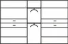 Drehtürenschrank Taiga Kleiderschrank 225x58x210cm weiß Produktbild-Vorschau 4