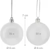Relaxdays kerstballen, set van 100, kerstdecoratie, mat en Productafbeelding-voorbeeld 4