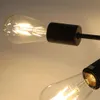 ZMH Stropní světlo černé 6 plamenů Stropní lampa Vintage Náhled obrázku produktu 7