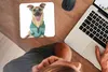 MuchoWow® Mauspad Mousepad Hund - Brille - Hemd - Hipster Produktbild-Vorschau 3
