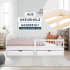 Homestyle4u Kinderbett 90x200 Holzbett mit Rausfallschutz 2 Produktbild-Vorschau 3