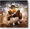 Wanduhr - Quadrat - Glasuhr - Schlamm Schmutz Dakar Aktion Produktbild-Vorschau 1