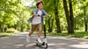 Kinderroller Klappbar LED Zweirad Scooter mit Handbremse Produktbild-Vorschau 4