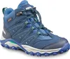 A single blue hiking boot is shown against a white background. Produktbild-Vorschau