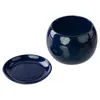 Blumentopf Blumenübertopf dunkel blau Kugel Blumenschale Produktbild-Vorschau 5