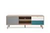 TV-Board Cuba Lowboard Unterschrank Sonoma Eiche weiß grau Produktbild-Vorschau 1