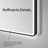 LED Badspiegel 120×70 cm, schwarz, Alurahmen, Licht Produktbild-Vorschau 2