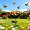 Freistehende Vogeltränke Metallblume 64cm Rostbeständiges Produktbild-Vorschau 4