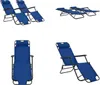 vidaXL Klappbare Sonnenliegen 2 Stk. mit Fußablage Blau - Produktbild-Vorschau 1