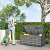 Outsunny Ratanová úložná skrinka 380 l, odolná voči Náhľad obrázku produktu 2