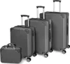 Mulisoft Gepäcksets 4 Teilig Kofferset mit Beautycase ABS Produktbild-Vorschau 1