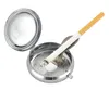 Taschen ASCHENBECHER "Leder" Ø5cm mit Deckel aus Metall Produktbild-Vorschau 2