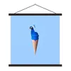 MuchoWow® Textilposter Pfau - Eistüte - Eiscreme - Blau - Produktbild-Vorschau 1