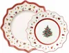 Two Christmas-themed plates are shown, one larger and one smaller, overlapping. Náhled obrázku produktu