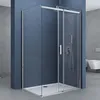 A modern bathroom with a glass shower enclosure. Produktbild-Vorschau