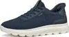 A studio shot of a single navy blue Geox sneaker. Voir les images du produit