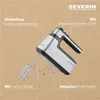 Severin HM 3843, Handmixer, Schwarz, Silber, Mixen, 100 W, Produktbild-Vorschau 9