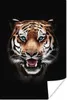 MuchoWow® Poster Porträt - Tiger - Schwarz 120x180 cm - Produktbild-Vorschau 1