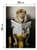Muralo Poster für WC Badezimmer LÖWE in Toilette Zeitung Produktbild-Vorschau 2
