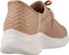 A close-up side view of a tan sneaker with a white sole. Produktbild-Vorschau