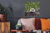 MuchoWow® Poster Igel - Weiß - Baumstamm - Blumen 50x50 cm Produktbild-Vorschau 2