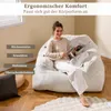 COSTWAY Sitzsack Sessel, Bodensessel mit Samtbezug & Produktbild-Vorschau 5