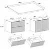 Rodan Szafka pod Umywalkę 160cm - Wisząca - Ryflowana Podgląd zdjęcia produktu 7