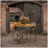 Blumenwagen Verena im Vintage Stil aus Metall, rollbar, Produktbild-Vorschau 6