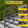 Czarna balustrada schodowa z kutego żelaza na 2-3 stopnie Podgląd zdjęcia produktu 2