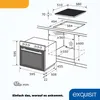 Technical drawing and dimensions of an oven and hob set. Produktbild-Vorschau