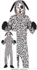 A child wearing a Dalmatian dog costume, with a smaller inset image of the same costume. Anteprima dell’immagine prodotto