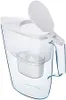 A white and transparent water filter pitcher with its lid open, shown against a white background. Produktbild-Vorschau