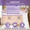 Homestyle4u Detská poschodová posteľ 90x200, biela, so Náhľad obrázku produktu 19