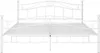 A white metal bed frame is shown against a white background. Produktbild-Vorschau