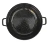 A top-down view of a black speckled pot with two handles. Náhled obrázku produktu