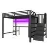 STILVORA Hoogslaper 140x200 cm, kinderbed met bureau en Productafbeelding-voorbeeld 9