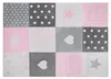 Tapiso Teppich LAZUR Modern Rosa Creme Grau Kinderzimmer  Produktbild-Vorschau 9
