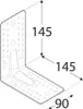 10x Schwerlast-Winkelverbinder mit Sicke 145 x 145 x 90 mm Produktbild-Vorschau 2