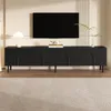 Meuble TV Merax à 4 portes aux lignes courbes en 3D, meuble Voir les images du produit 3