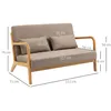 HOMCOM 2-osobowa sofa dwuosobowa z poduszkami, sofa Podgląd zdjęcia produktu 3