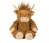 A plush toy Highland cow sits facing forward against a white background. Anteprima dell’immagine prodotto
