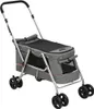 A gray pet stroller is shown against a white background. Produktbild-Vorschau