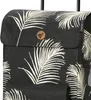 A close-up view of a shopping trolley bag with a palm leaf pattern. Produktbild-Vorschau