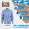 Trachtenhemd Edelweiß-Stickerei stehkragen 100% Baumwolle, Produktbild-Vorschau 4