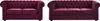 Sofas 3-Sitzer & 2-Sitzer - Samt - Purpur - CHESTERFIELD Produktbild-Vorschau 1